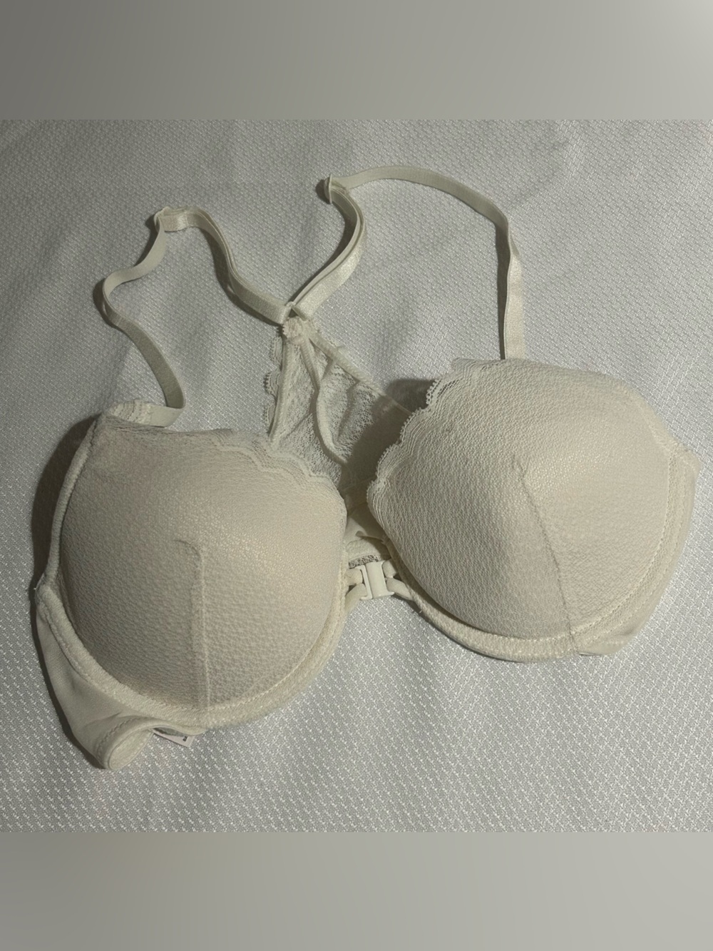 Auden Ivory Lace-Trim Padded Bra